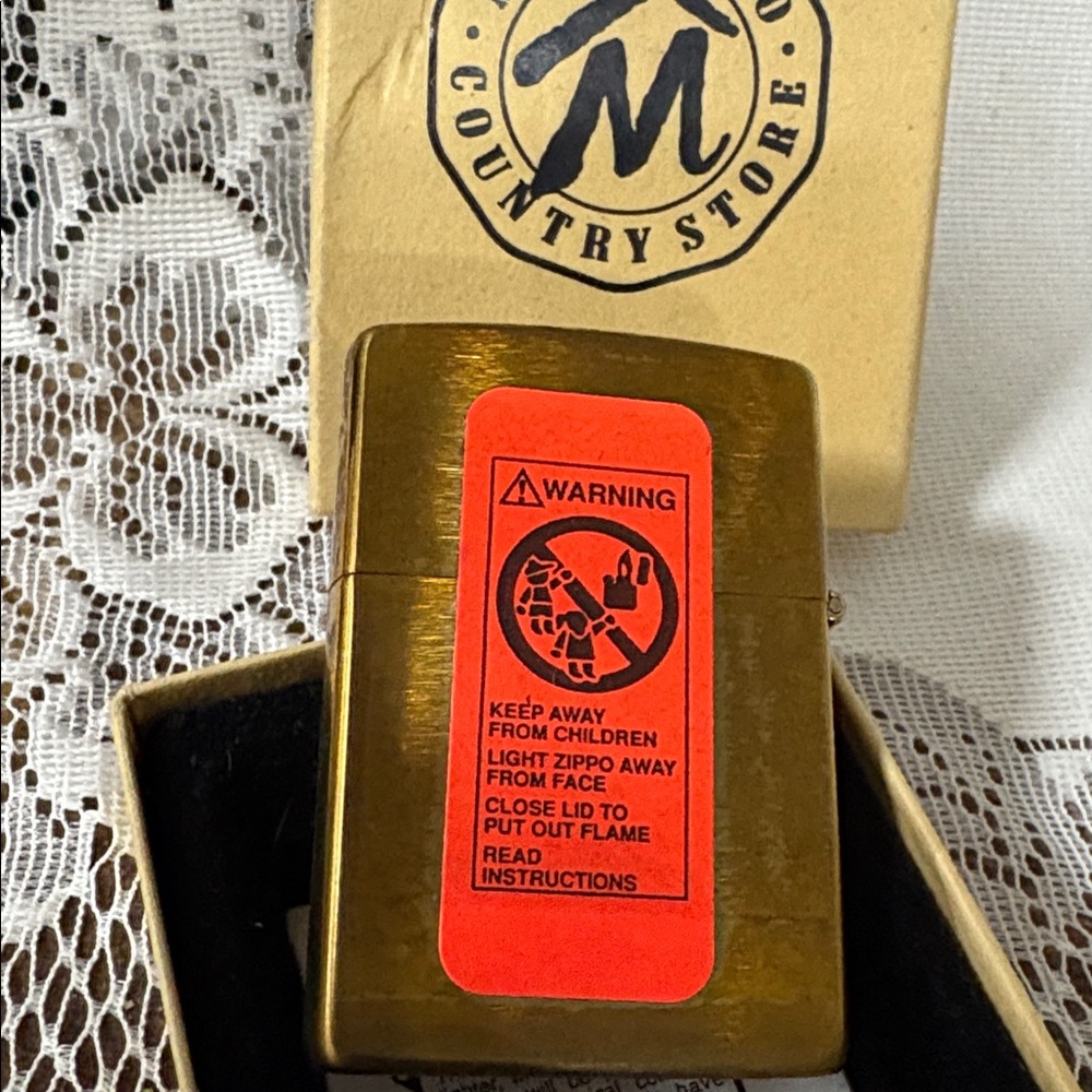 Solid Brass Windproof Lighter Zippo/Marlboro - image 3